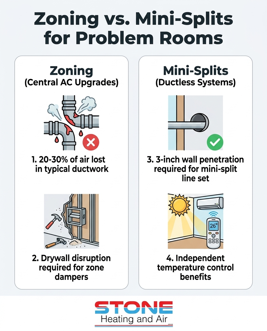 Zoning vs. Mini-Splits for Problem Rooms