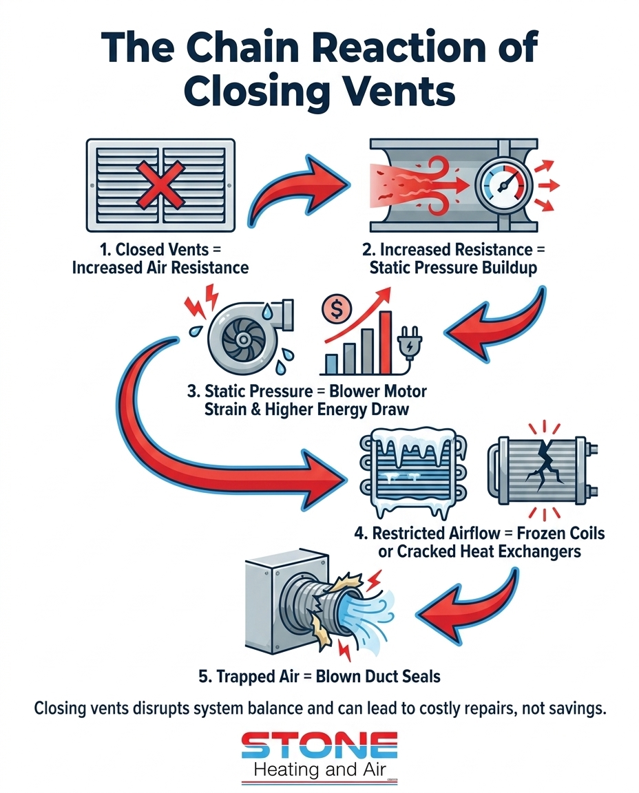 The Chain Reaction of Closing Vents
