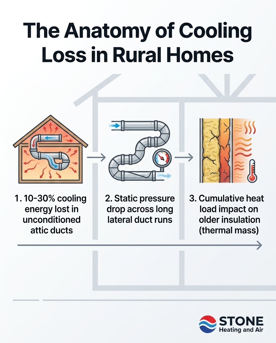 The Anatomy of Cooling Loss in Rural Homes