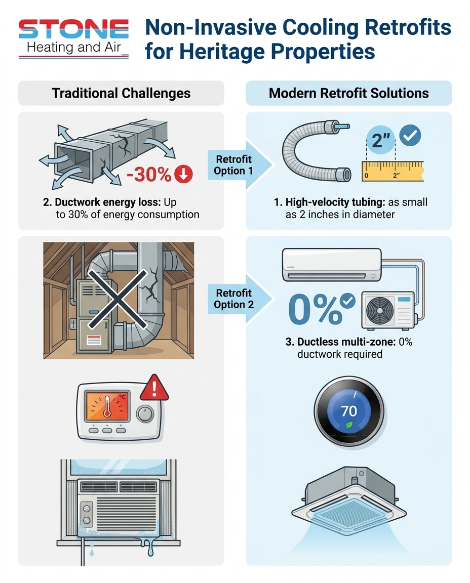 Non-Invasive Cooling Retrofits for Heritage Properties