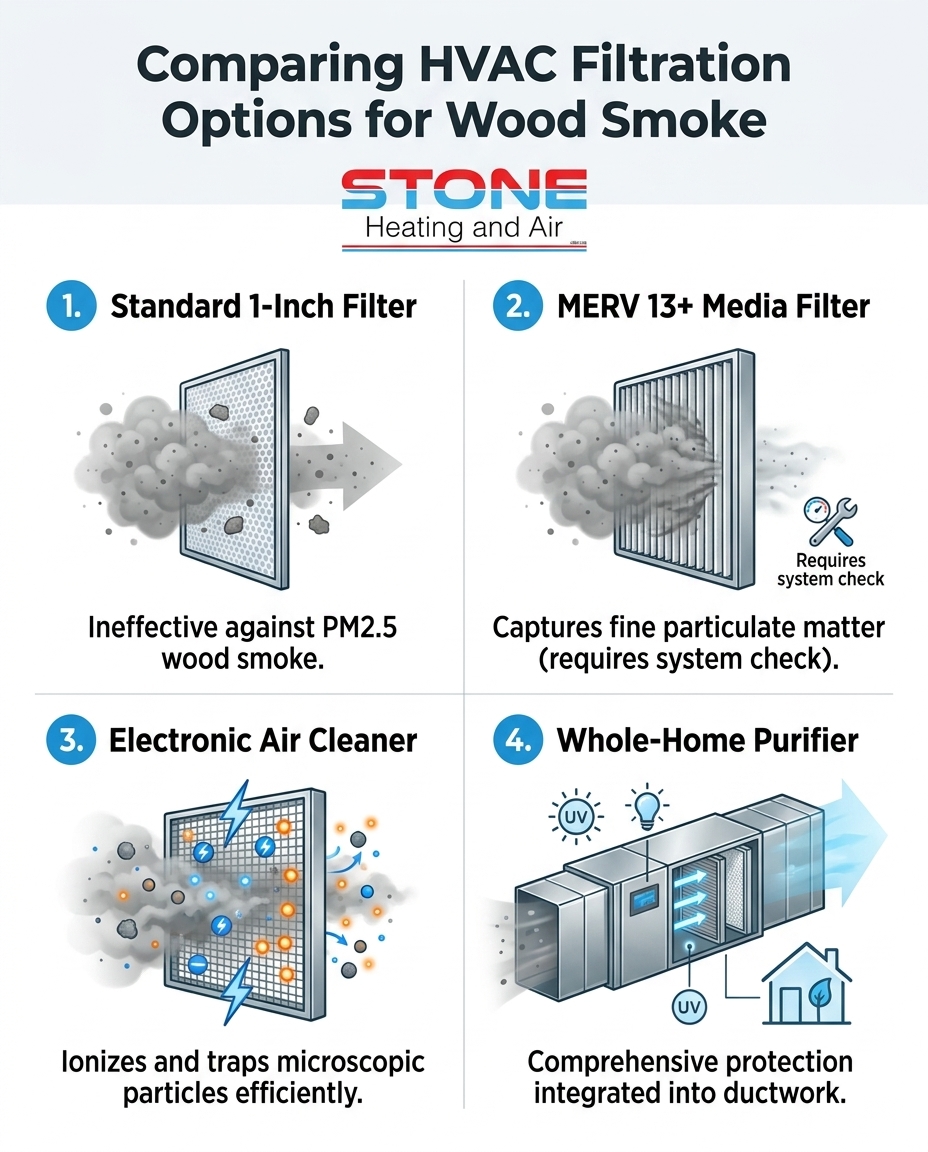 Comparing HVAC Filtration Options for Wood Smoke