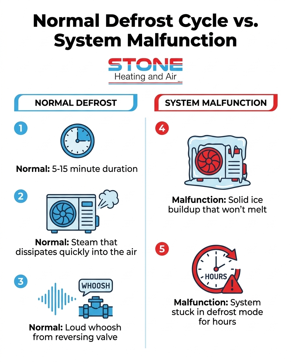 Normal Defrost Cycle vs. System Malfunction