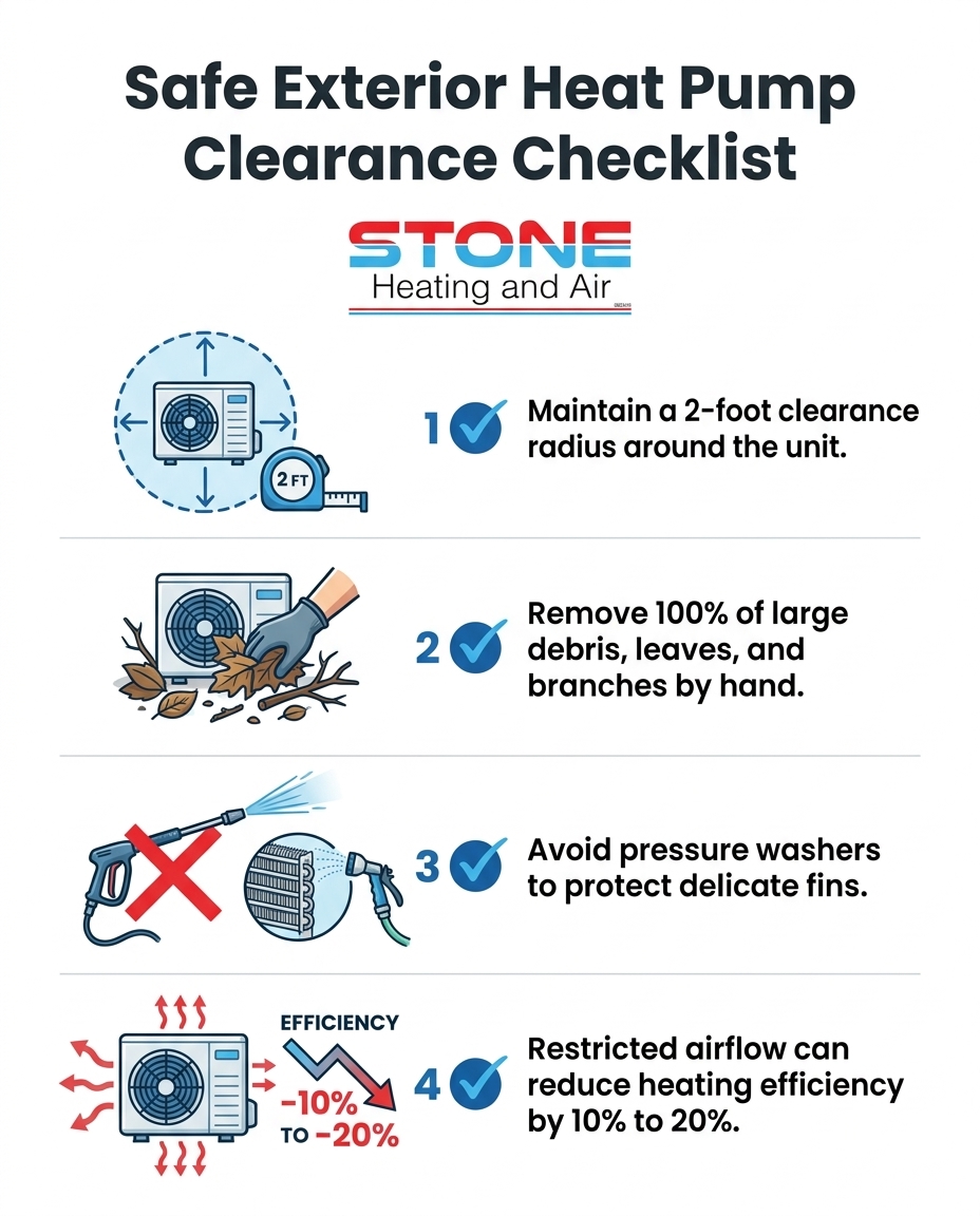 Safe Exterior Heat Pump Clearance Checklist