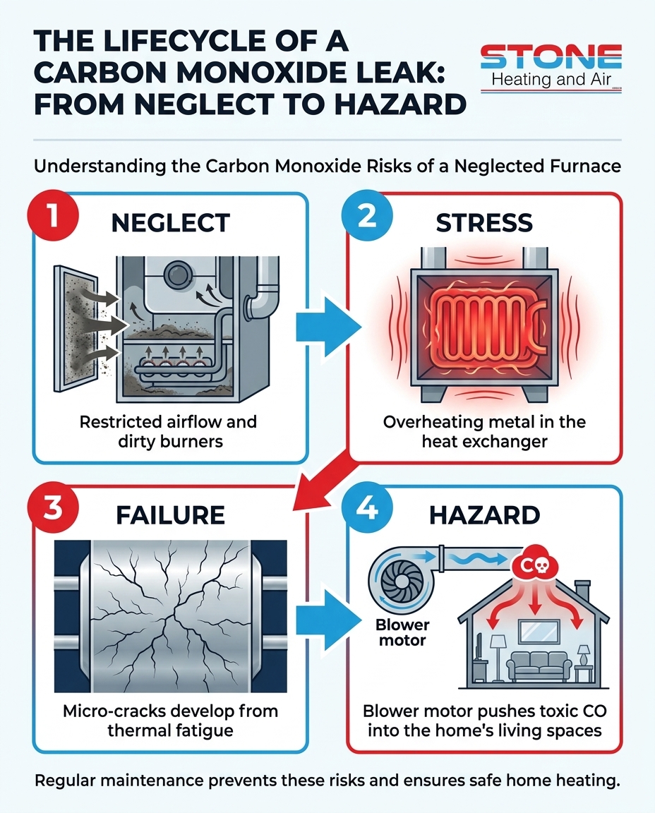 The Lifecycle of a Carbon Monoxide Leak: From Neglect to Hazard