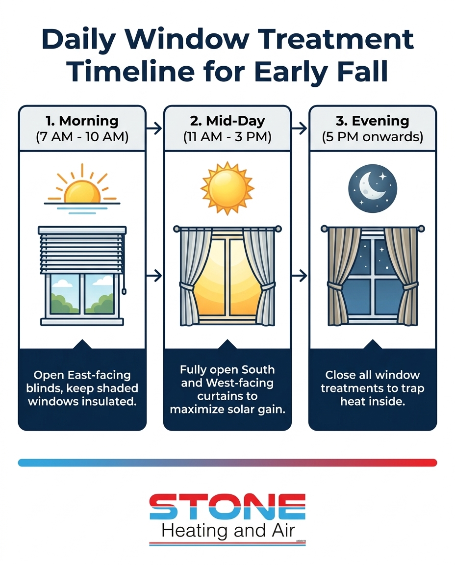 Daily Window Treatment Timeline for Early Fall