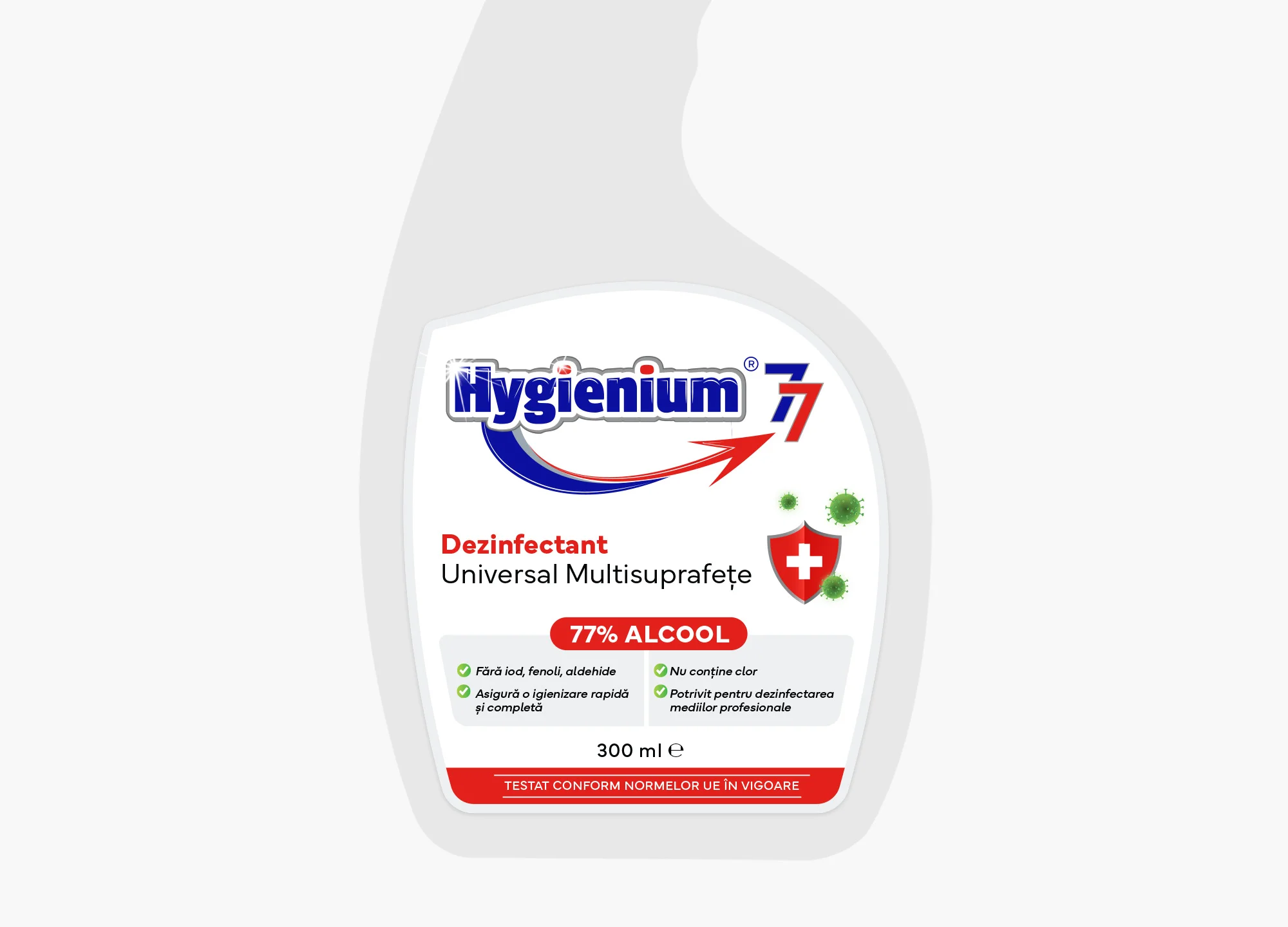 agentie branding romania - design ambalaj eticheta dezinfectant - Hygienium 77