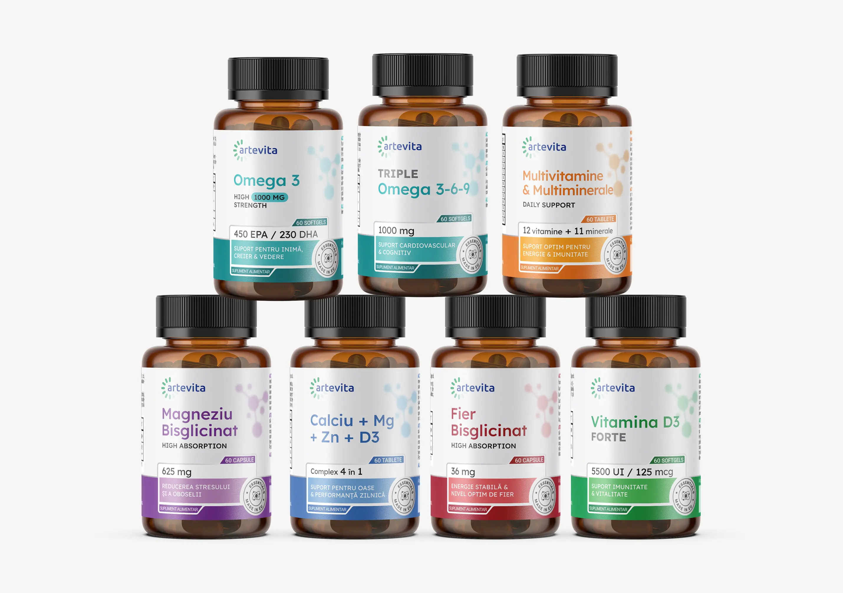 Agentie_branding_design_ambalaj_suplimente gama essentials