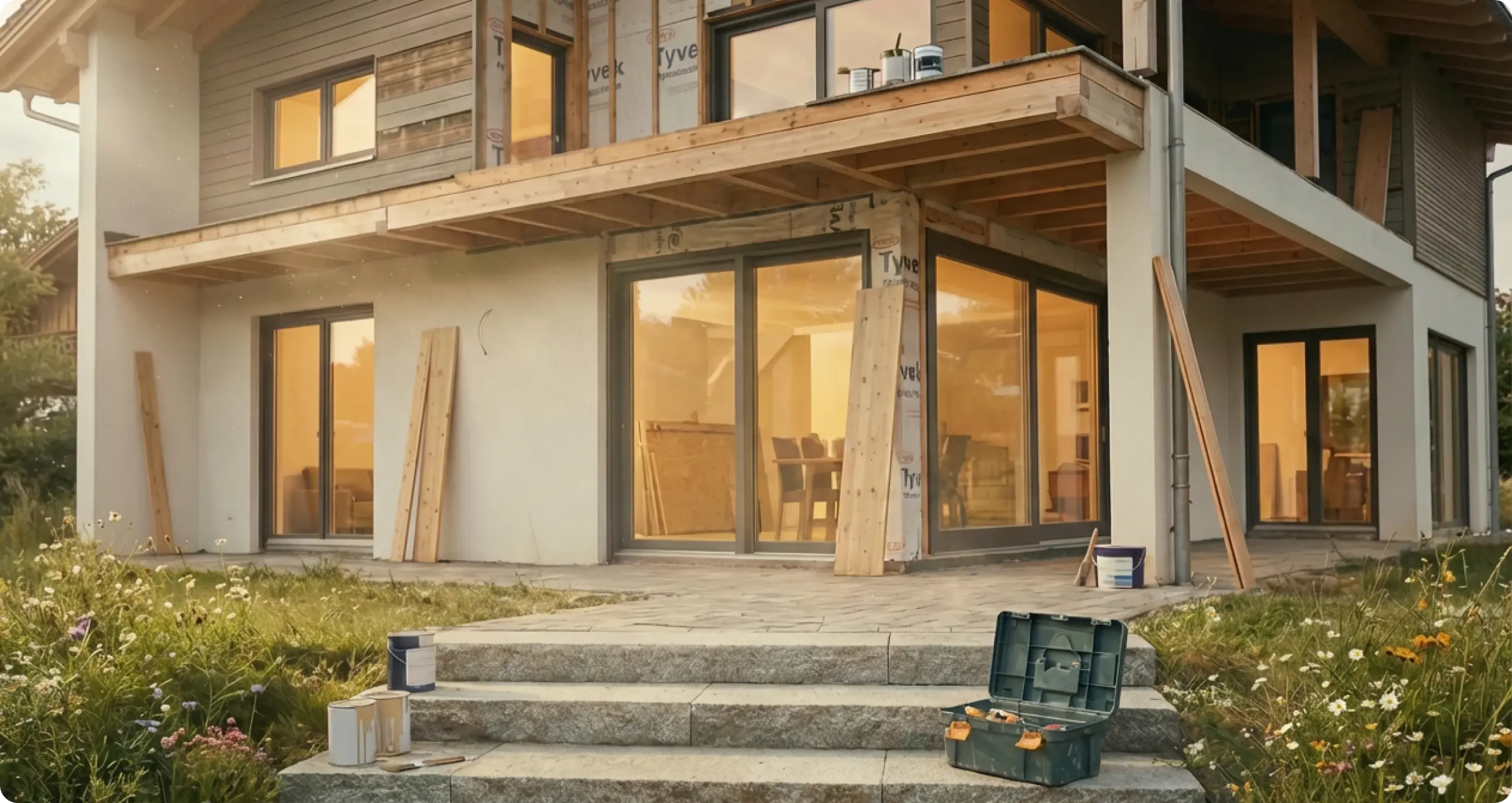 Hausrenovierung finanziert von der Sparkasse Düren