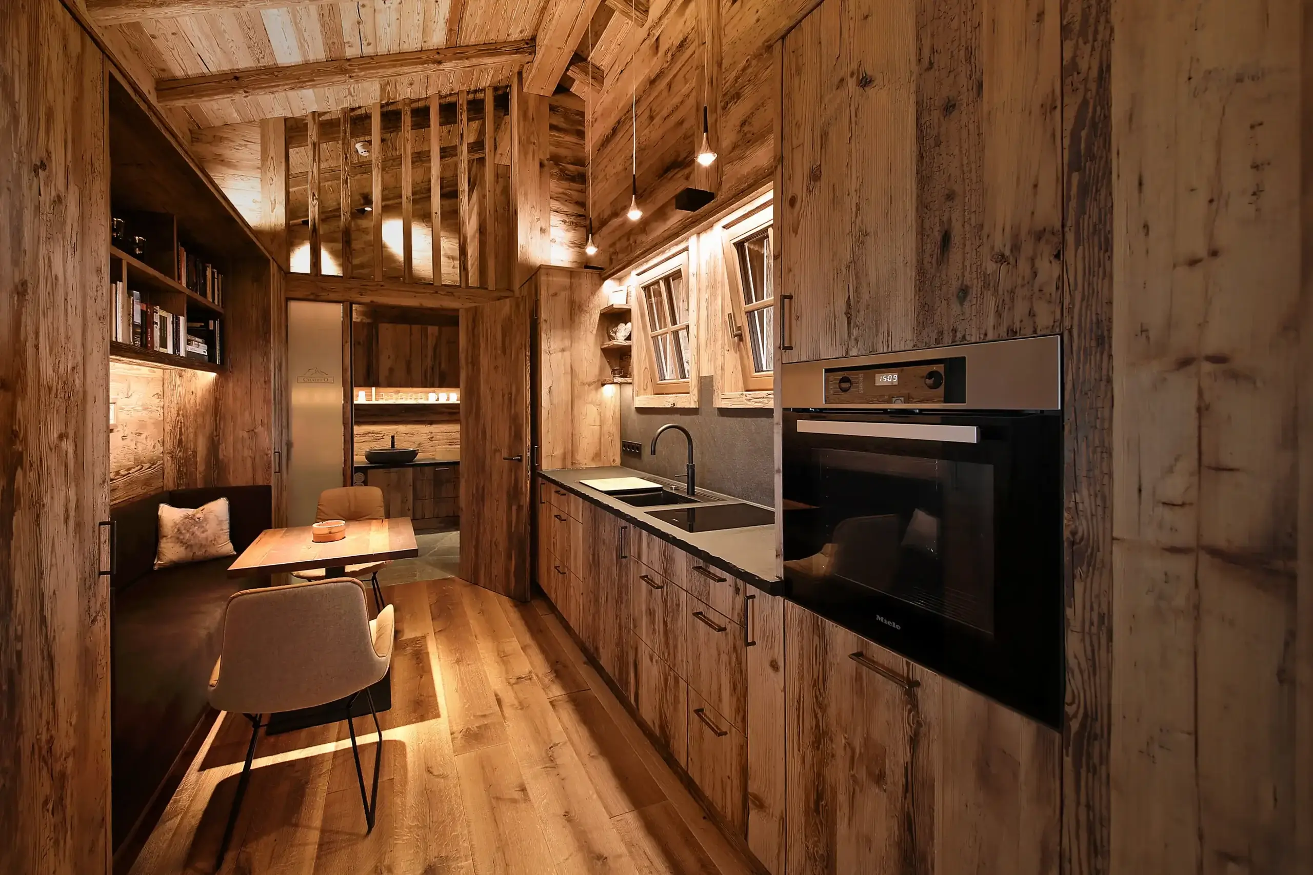 Chalet O Galerie Drinnen Küche