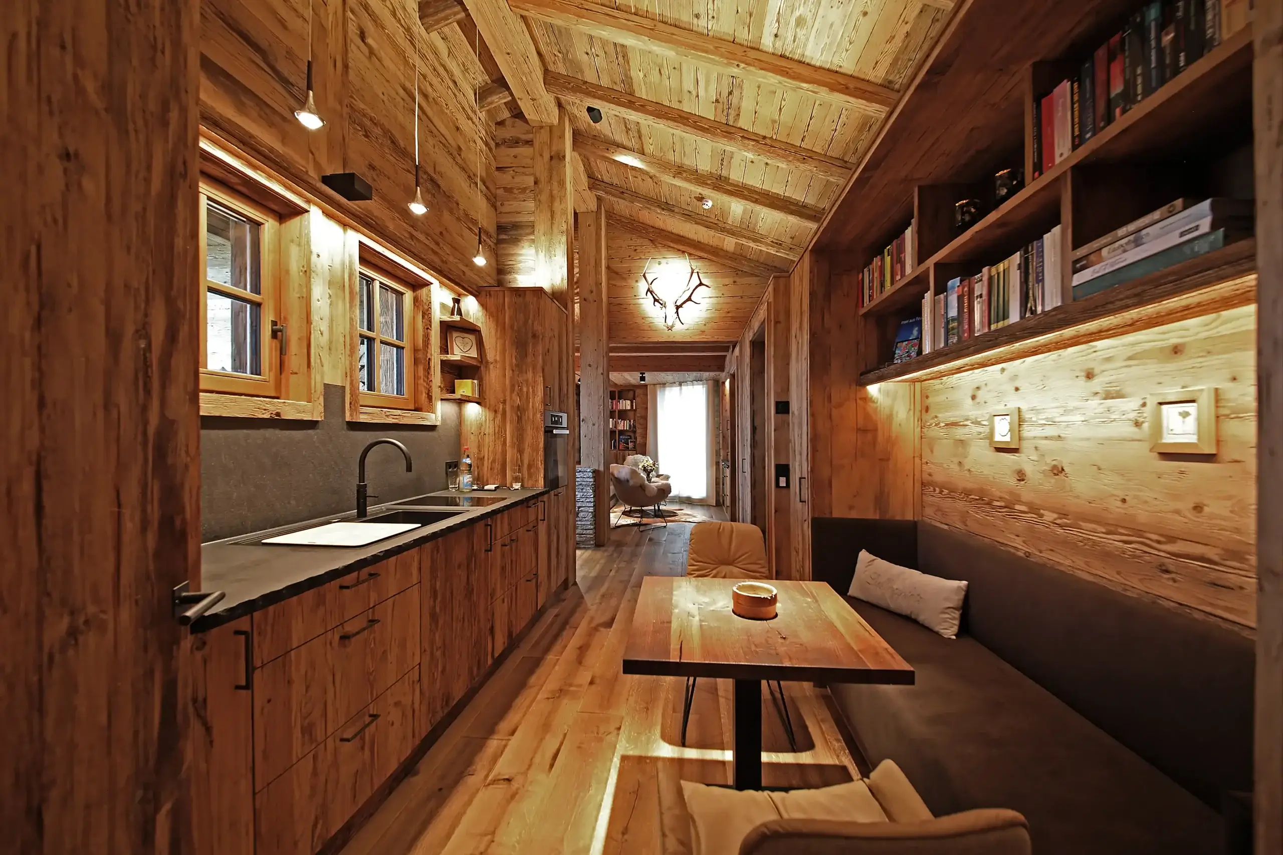 Chalet O Galerie Drinnen Küche