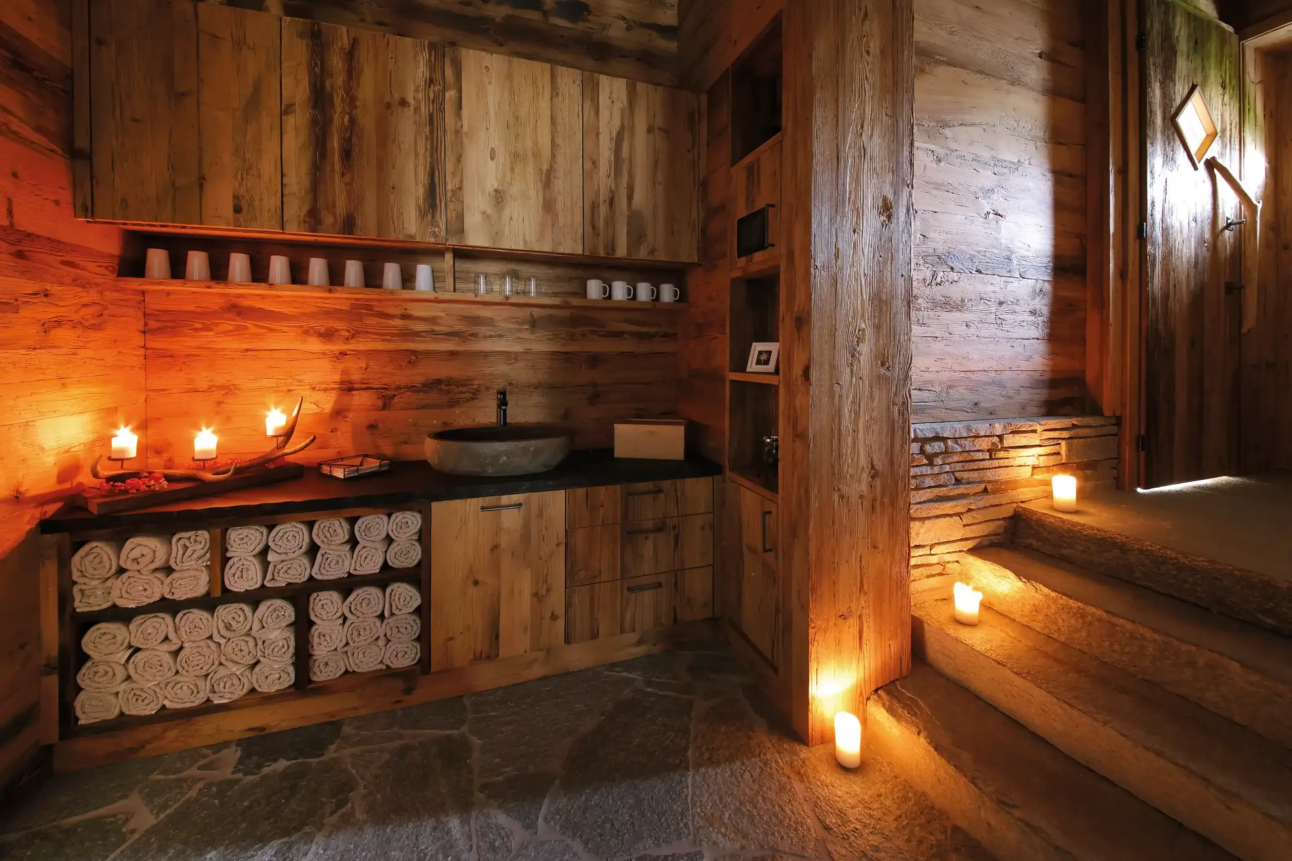 Chalet O Galerie Drinnen Sauna Vorraum