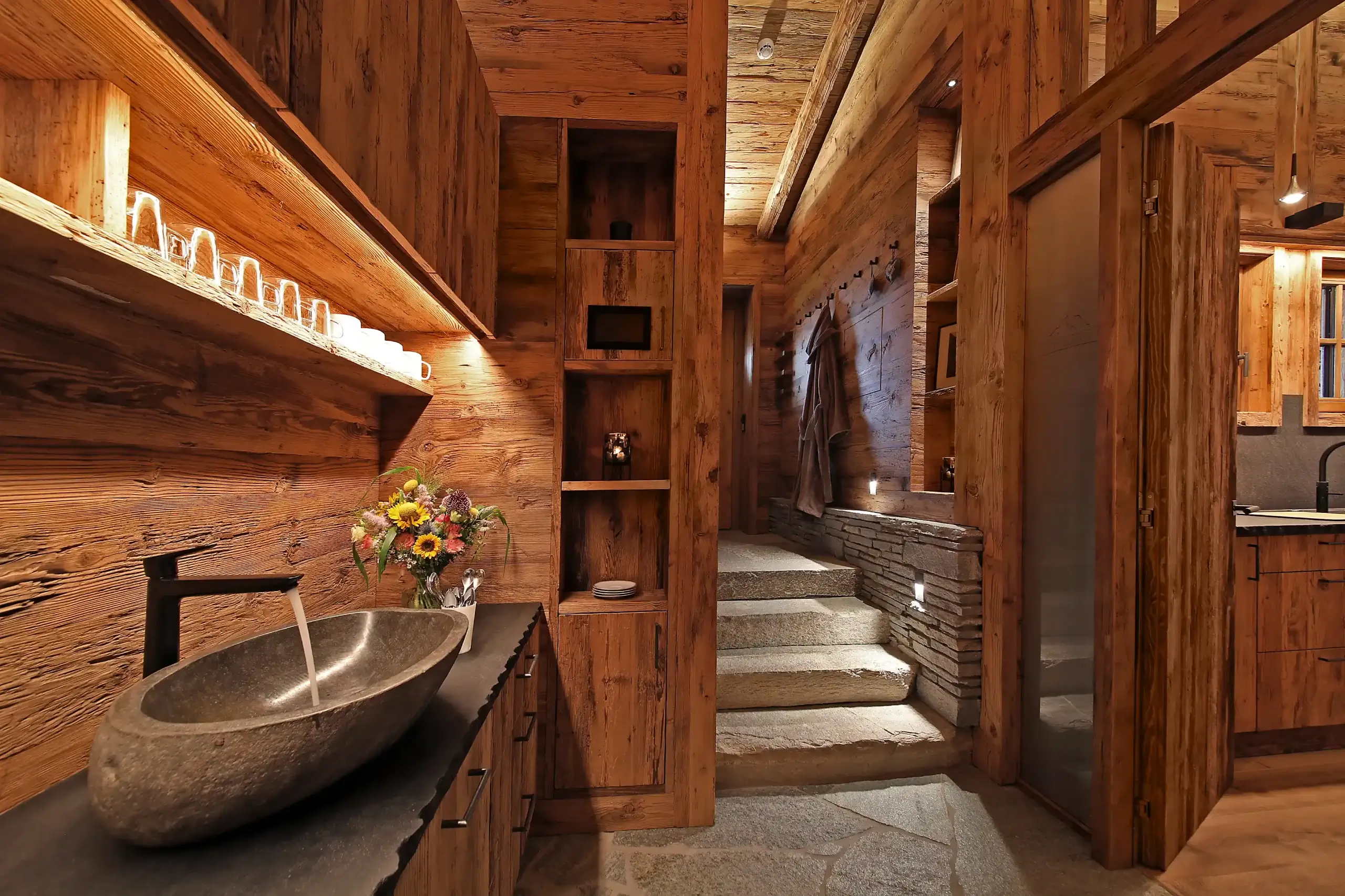 Chalet O Galerie Drinnen Sauna Vorraum