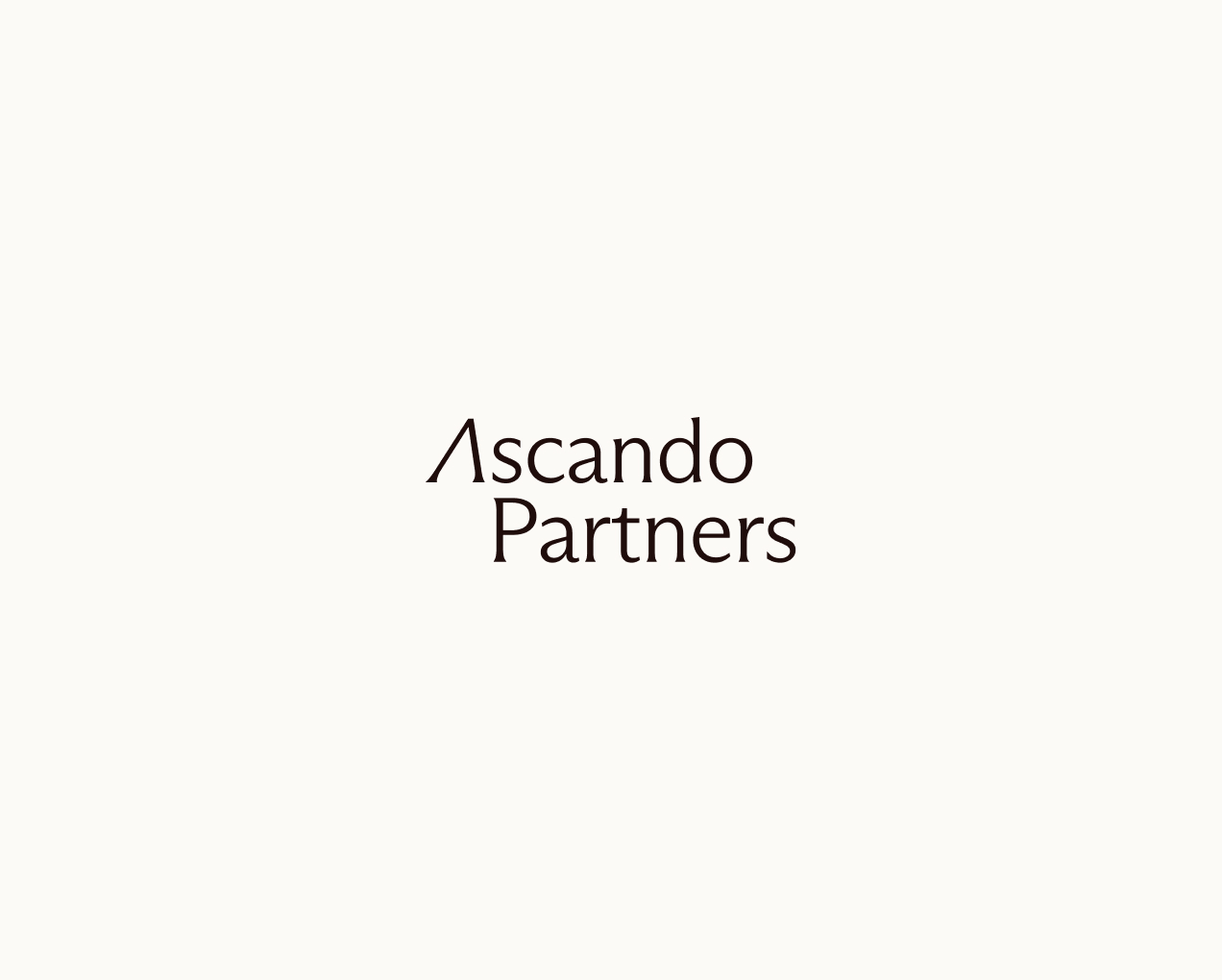 Ascando Partners logo with stylized 'A' on a light background.