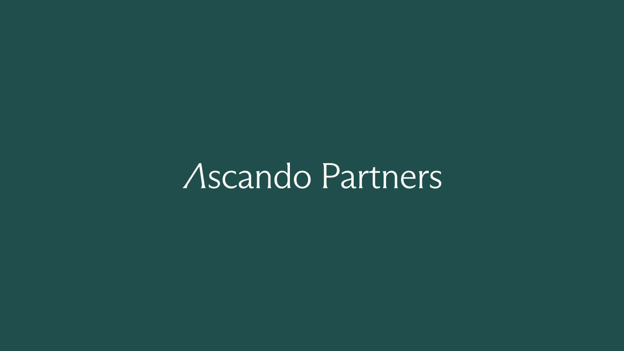 Logo with stylized letter A followed by the text 'scando Partners' on a dark green background.