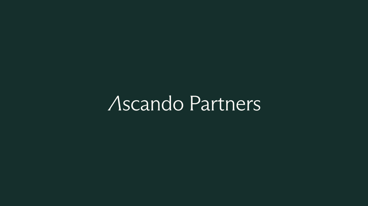 Text logo displaying 'Ascendo Partners' on a dark green background with stylized letter A.
