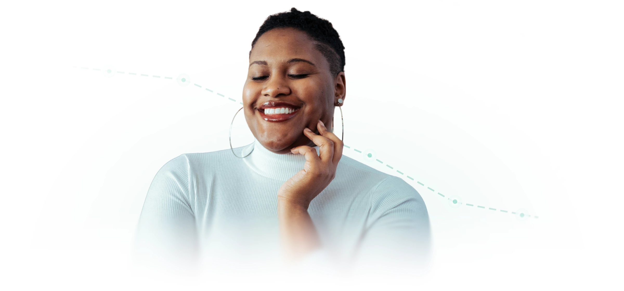 Woman representing gradual progress in a personalized hormone replacement therapy program