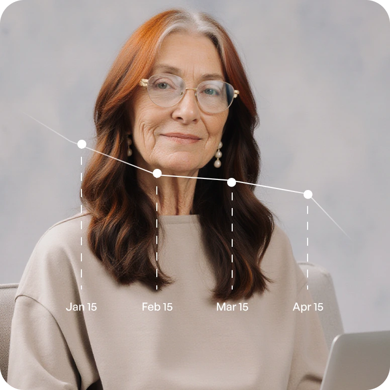 Olivia T. hormone replacement therapy result vaginal dryness improved within 4 weeks