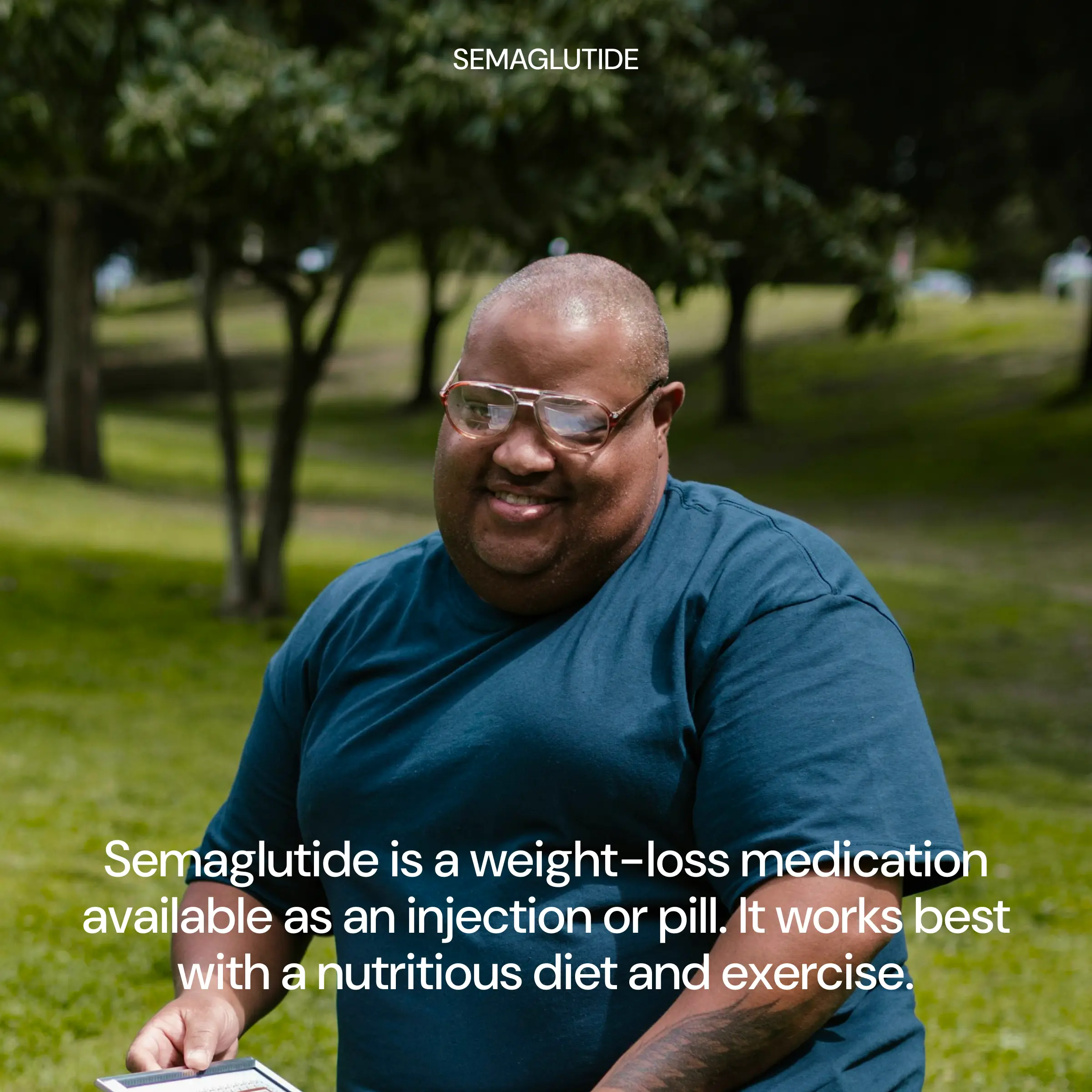Man outdoors representing patient results in a semaglutide weight loss program