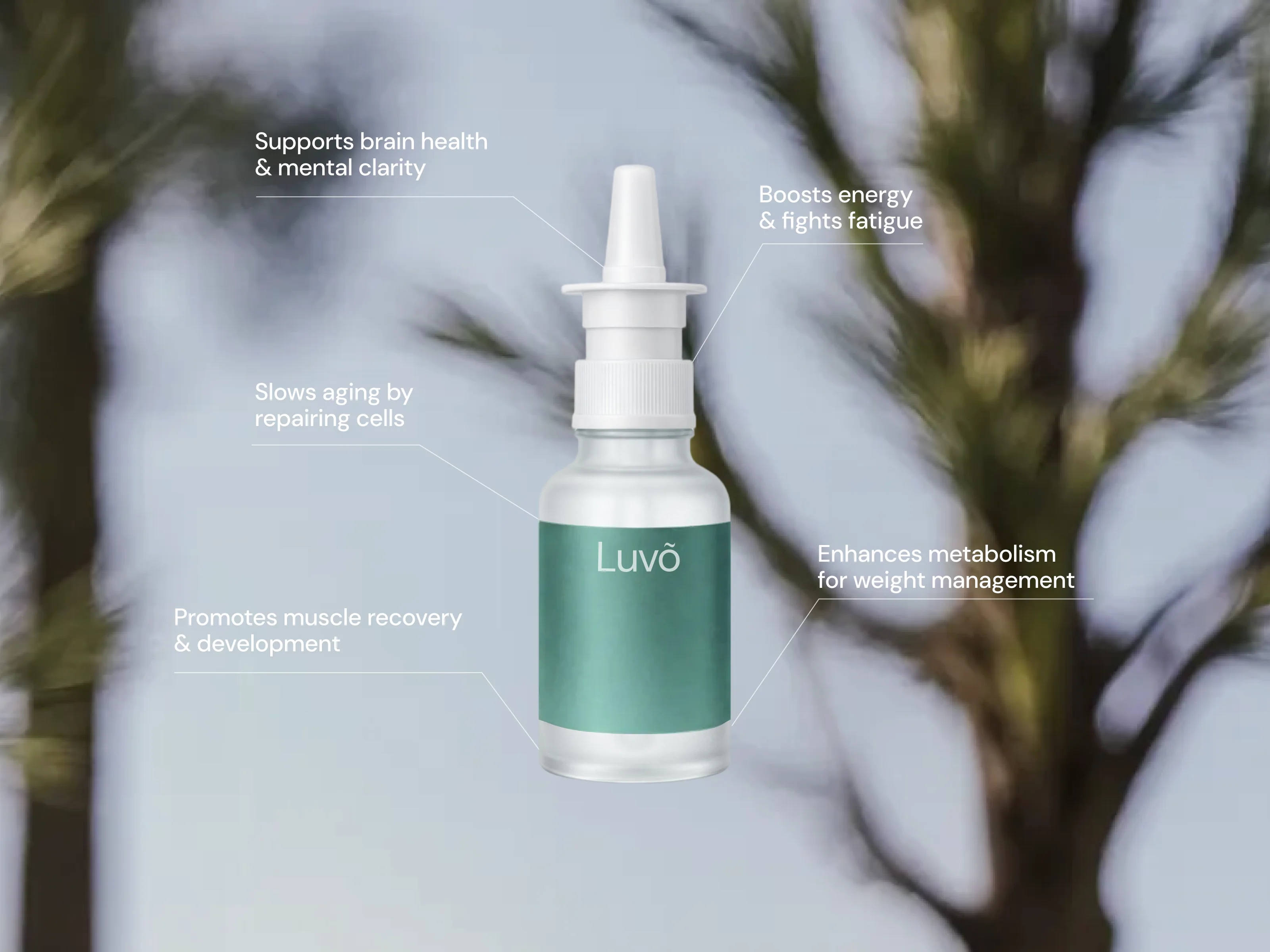 NAD+ nasal spray bottle representing cellular energy support