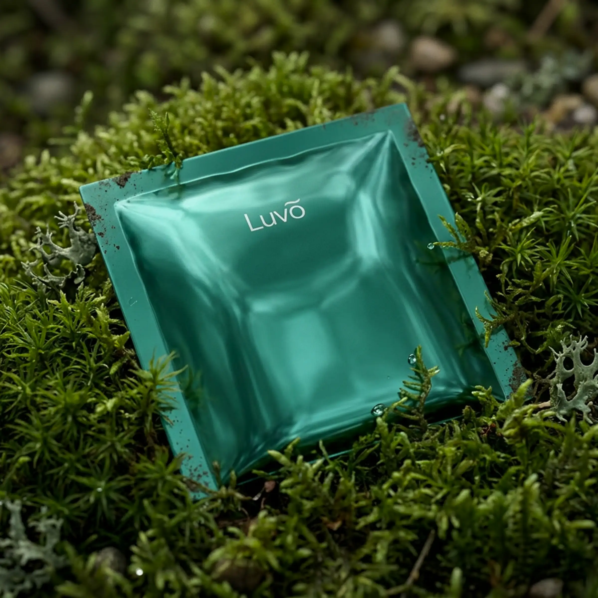 Package of estradiol patches on grass