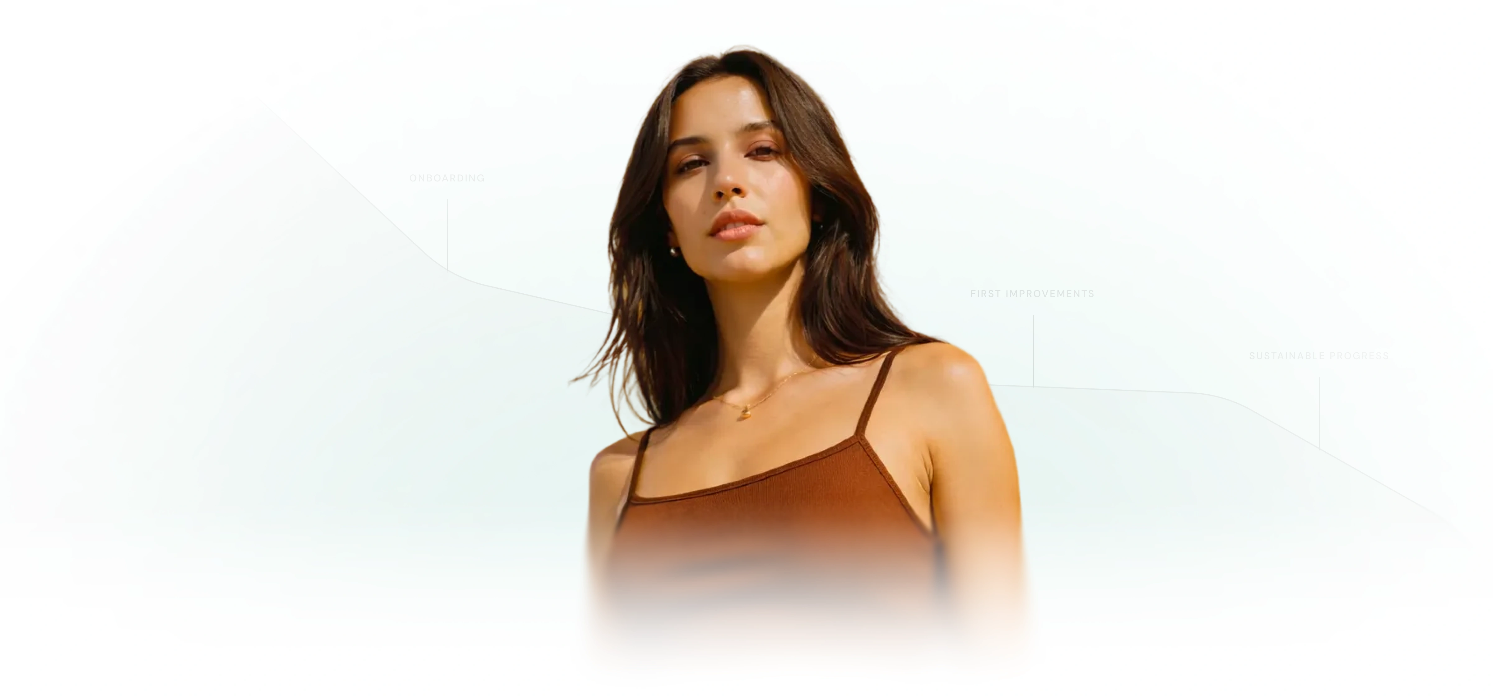 Woman representing gradual progress in a personalized longevity care program