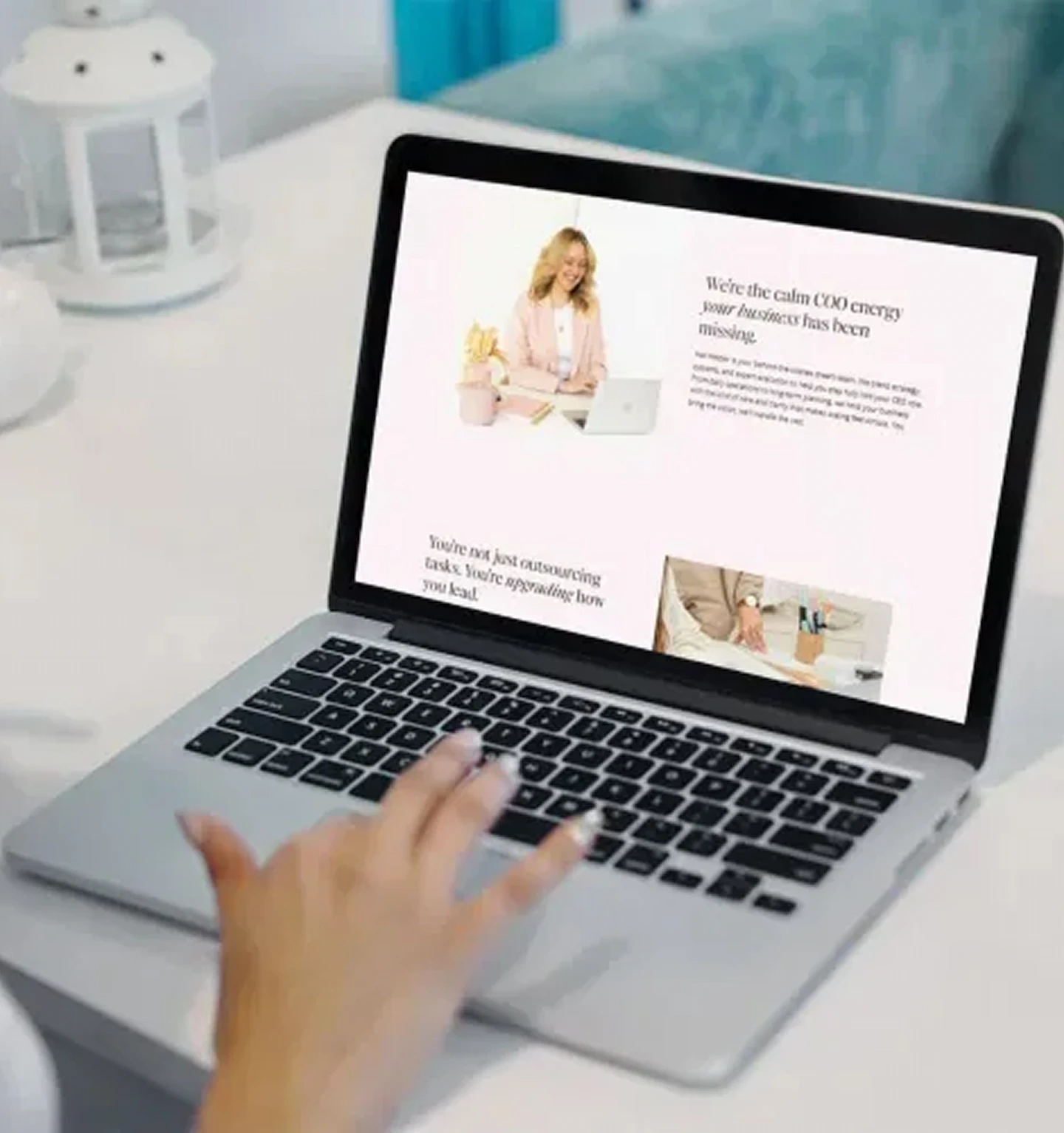 Website strategist reviewing projects on a laptop in Cairns