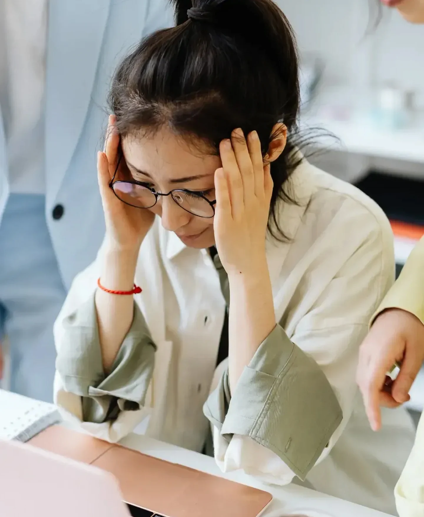 Business owner feeling stressed about managing a website project