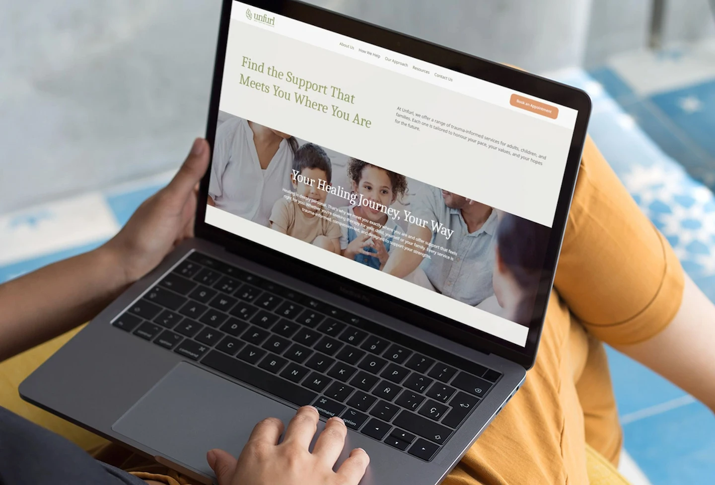 Therapy website redesign shown as a Cairns case study
