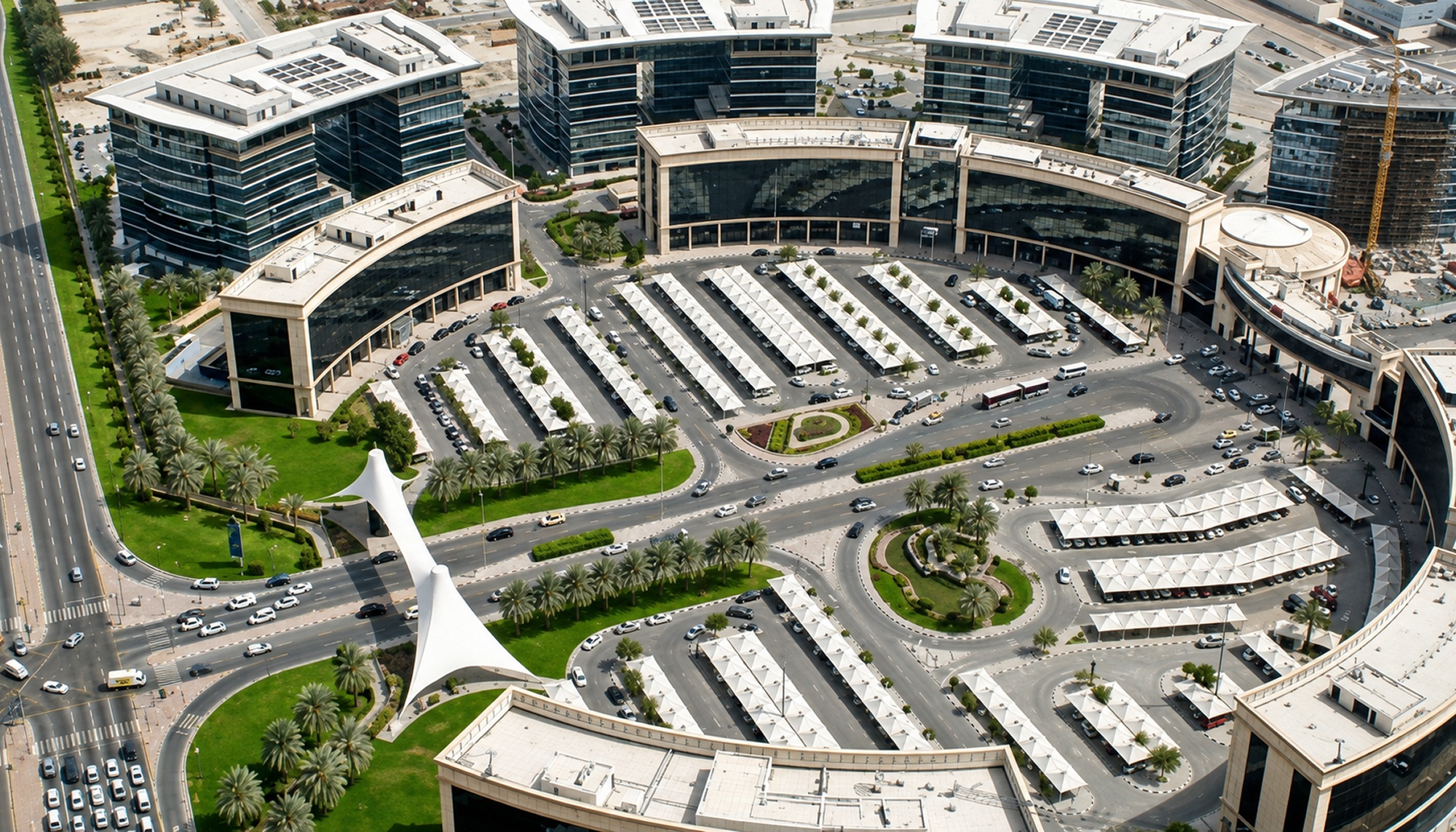 this is how DAFZA freezone looks like on aerial view