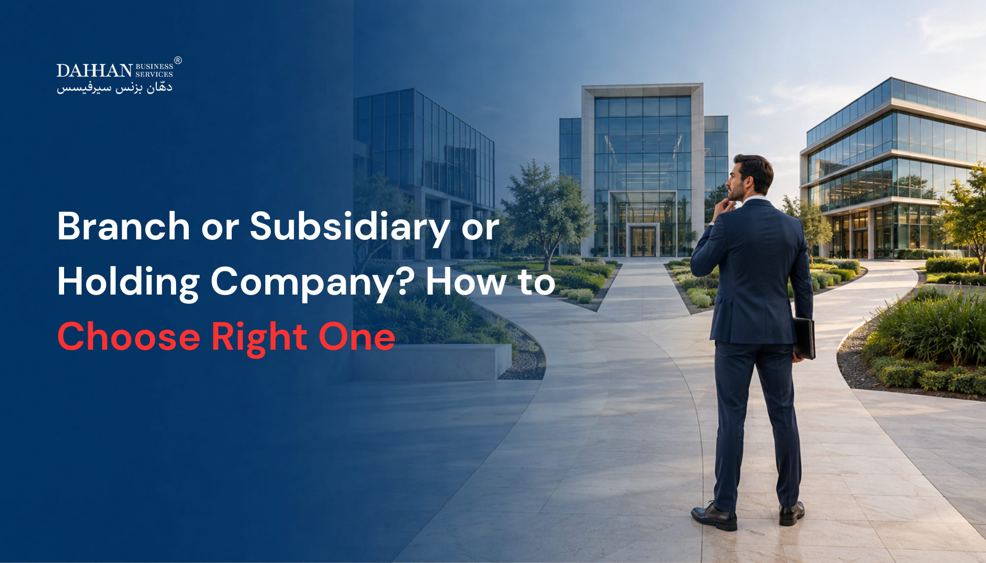 confused business owner standing to find the right UAE business structure