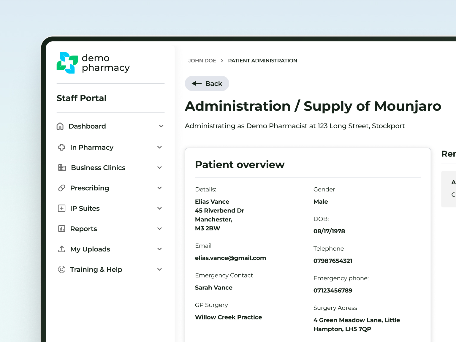 PGD consultation for Mounjaro