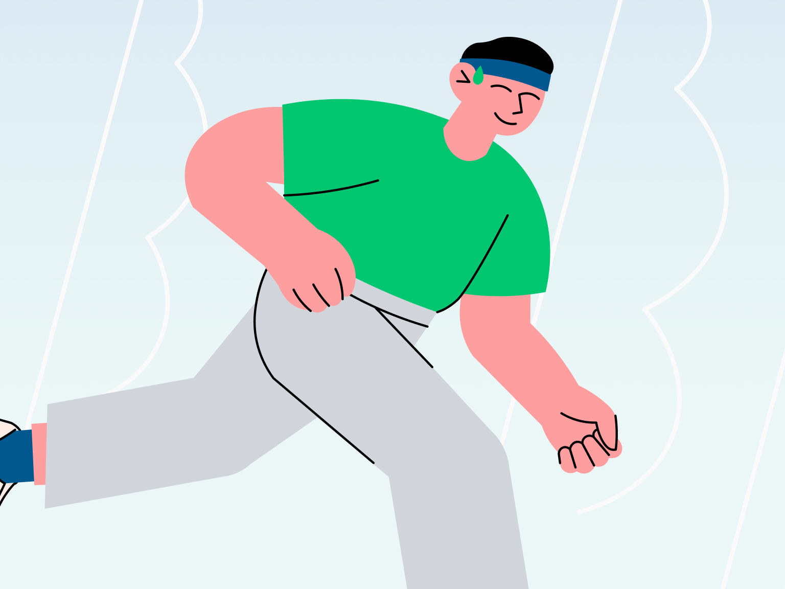 Illustration of man running