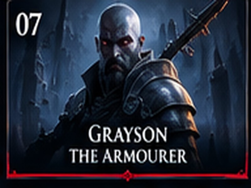 Risen Ancients editorial illustration for Grayson the Armourer V Rising boss guide