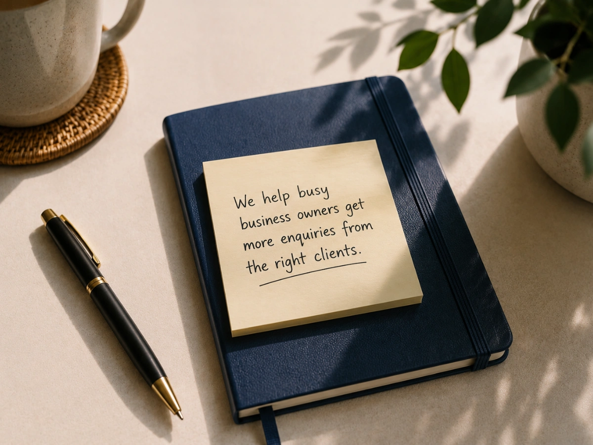 A single clear sentence describing a service business.