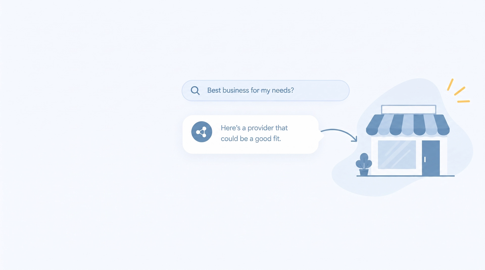 AI answer box recommending a service business, illustrating how to show up in AI search results