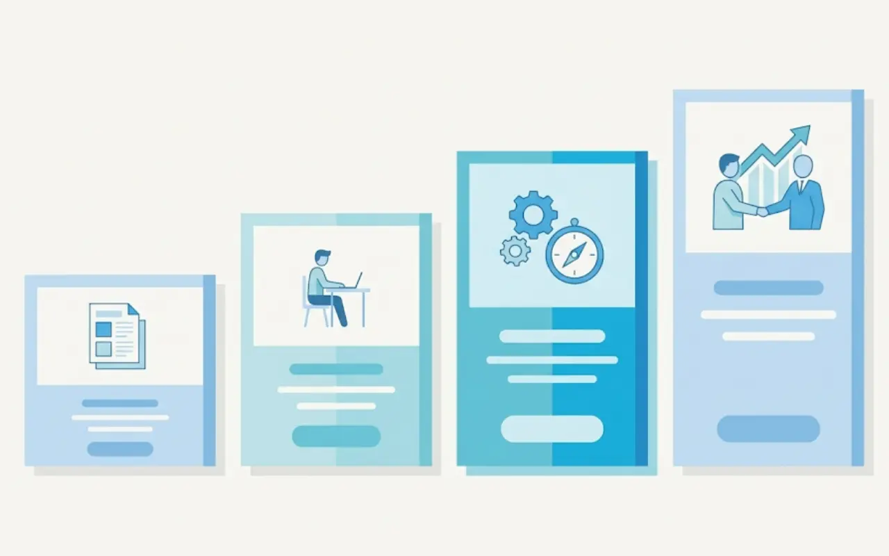 Illustration of Australian website price brackets for service businesses