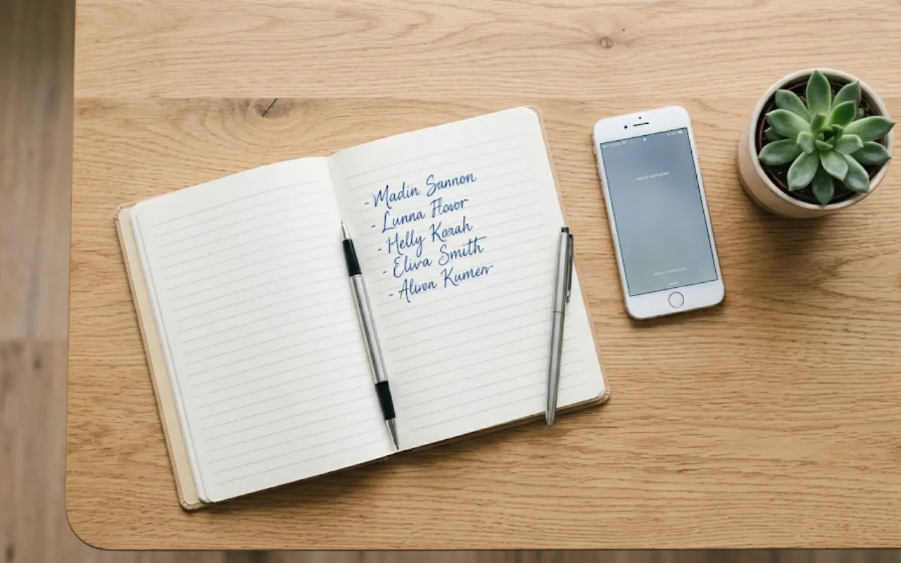 Notebook with a short list of deliberate referral partners for a service business