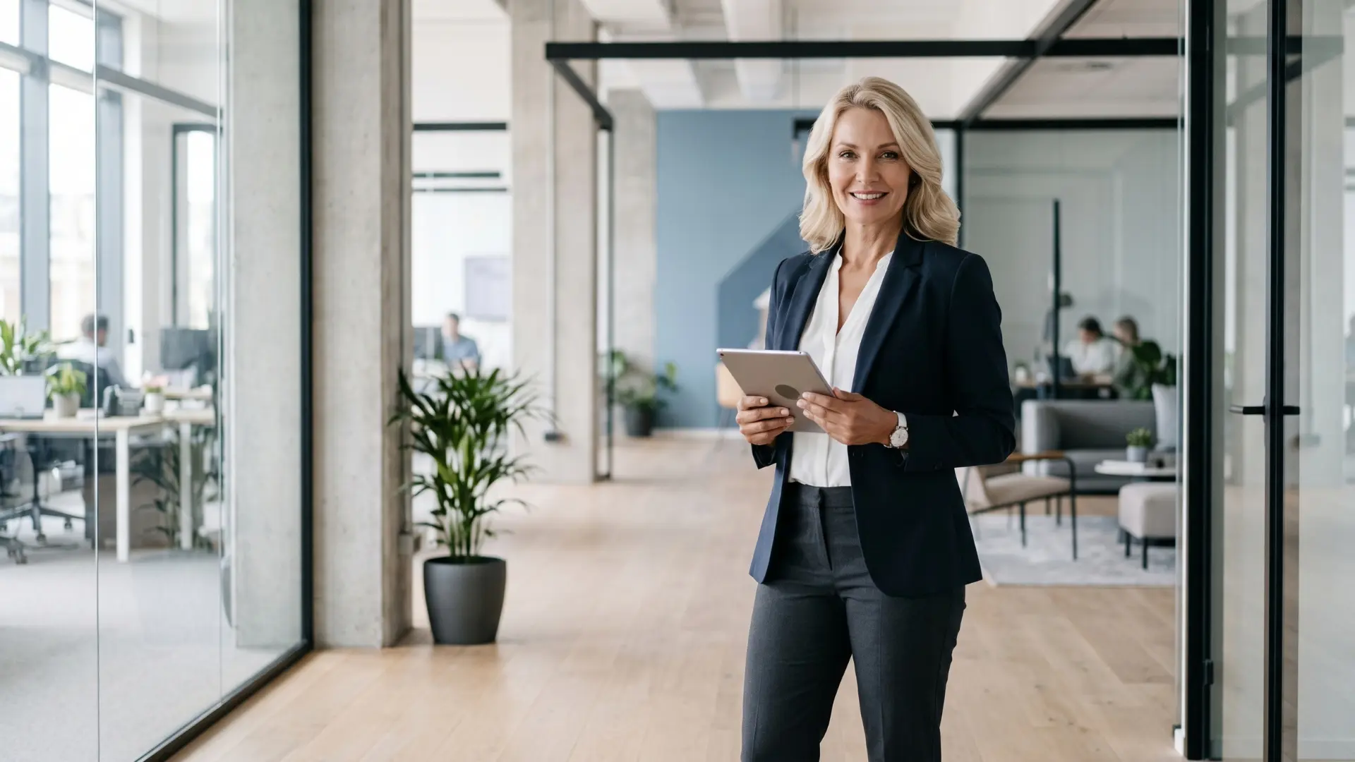 Professional online presence: service business owner presenting an established and credible brand online