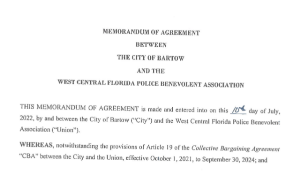 MOU - City of Bartow-PD-2022