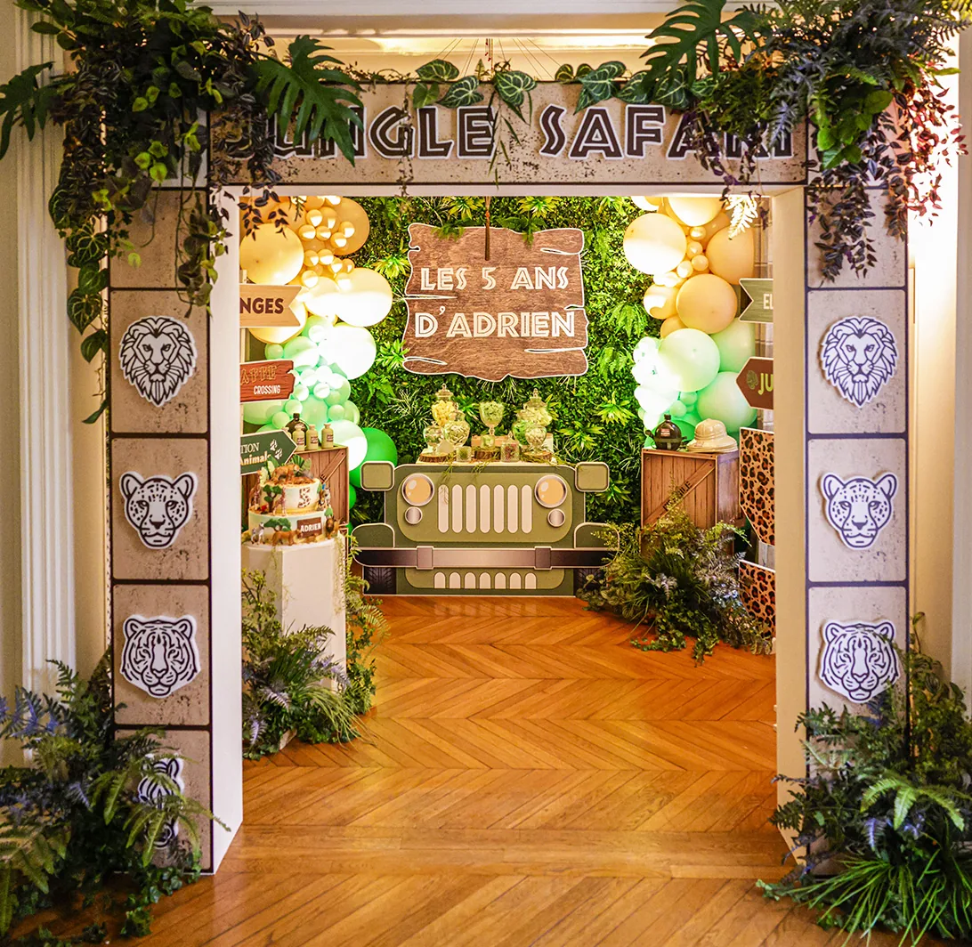 Scénographie sur-mesure de fête enfant à Paris