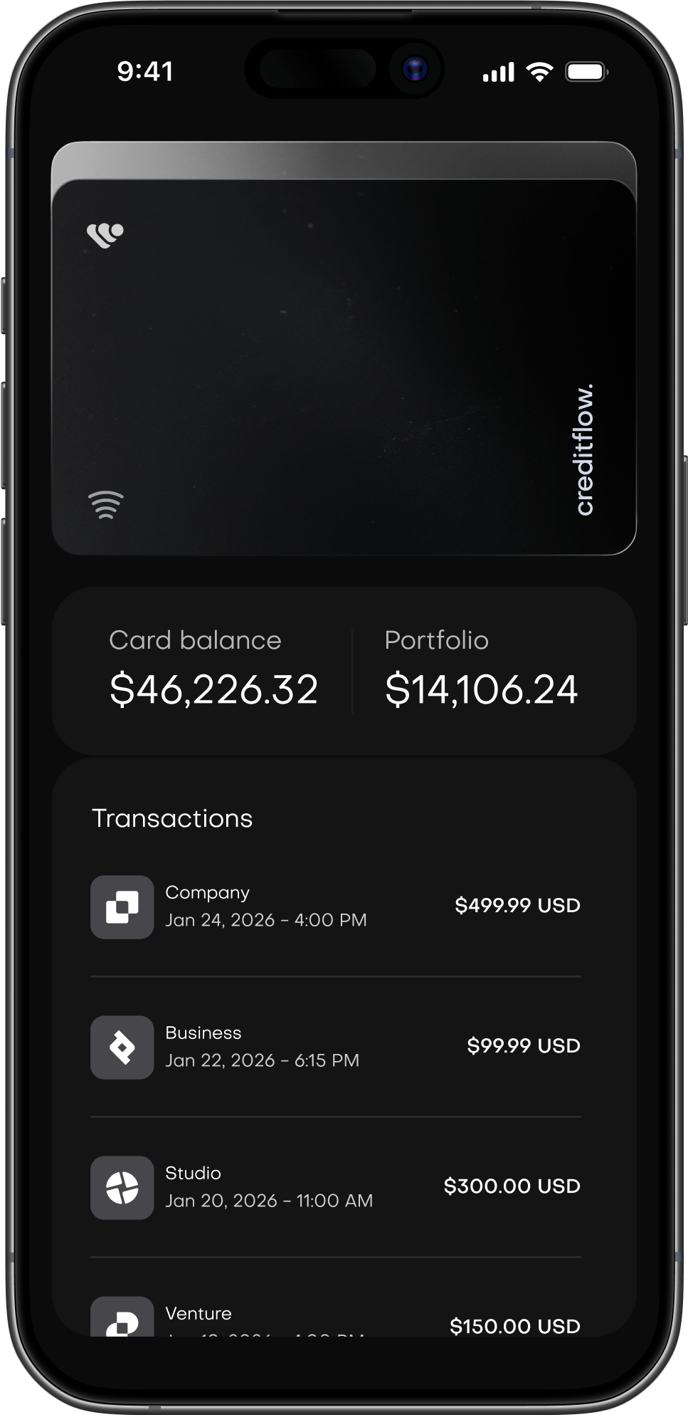 iPhone 16 Mockup - Creditflow Webflow Template | BRIX Templates