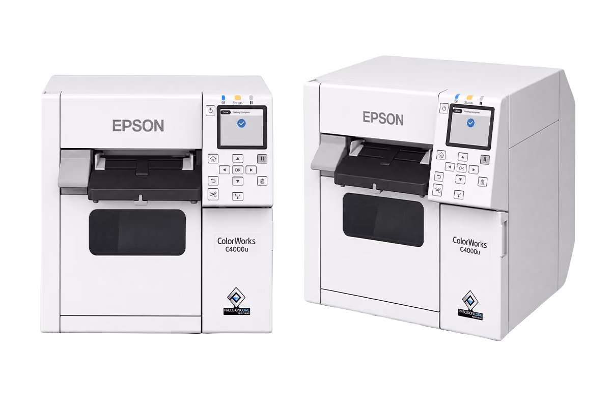 Epson ColorWorks C4000 color label printer, front view