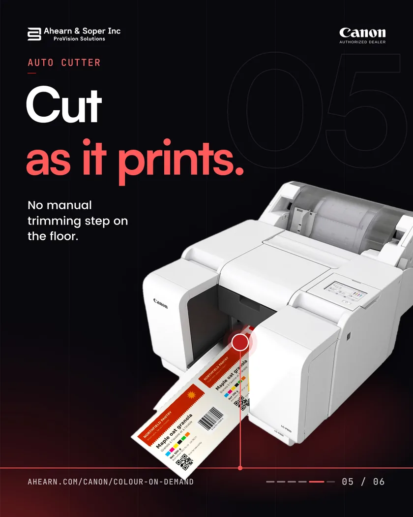 Cut as it prints: the auto cutter.