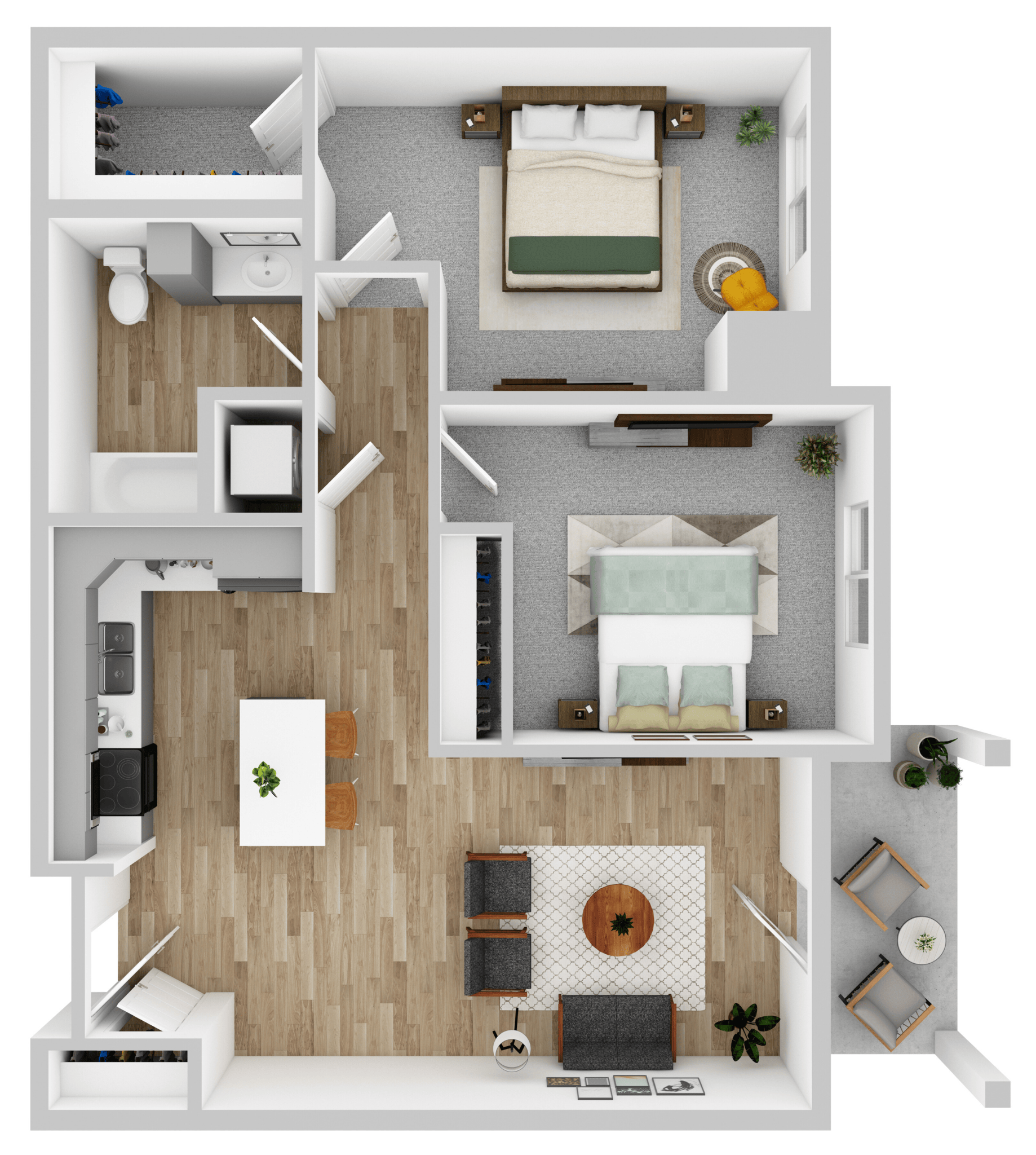 2 Bedroom apartments in Spirit Lake at The Shores