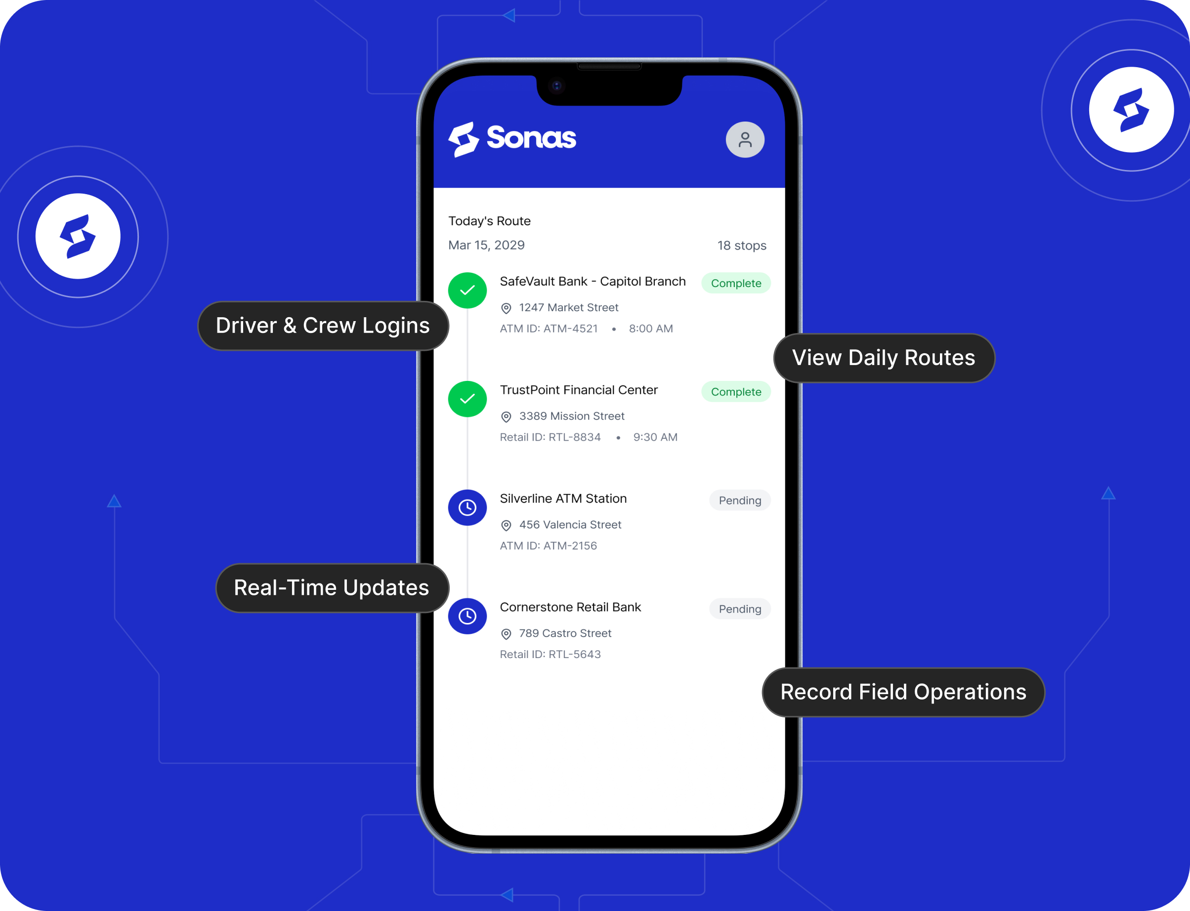Mobile app for Track & Trace