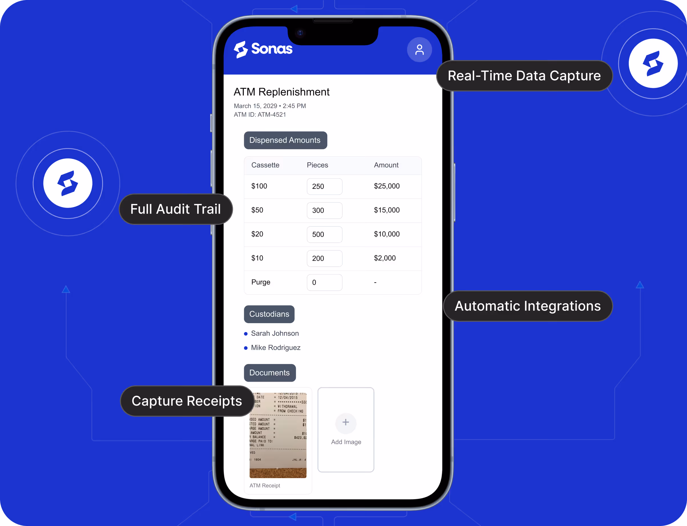 Mobile app for order and cash management