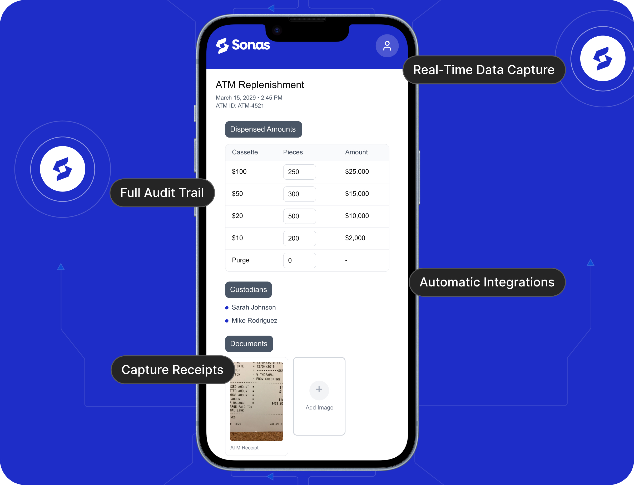 Mobile app for order and cash management