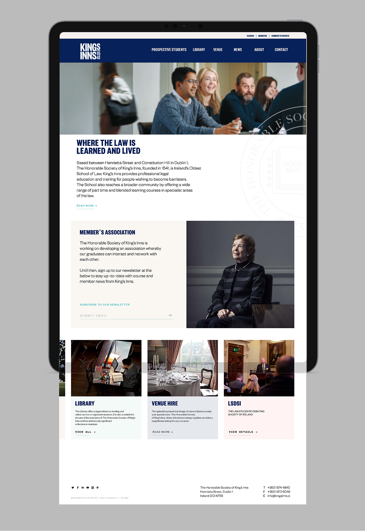 Ireland’s oldest law school moved from venerable and historic institution, to living and working community.