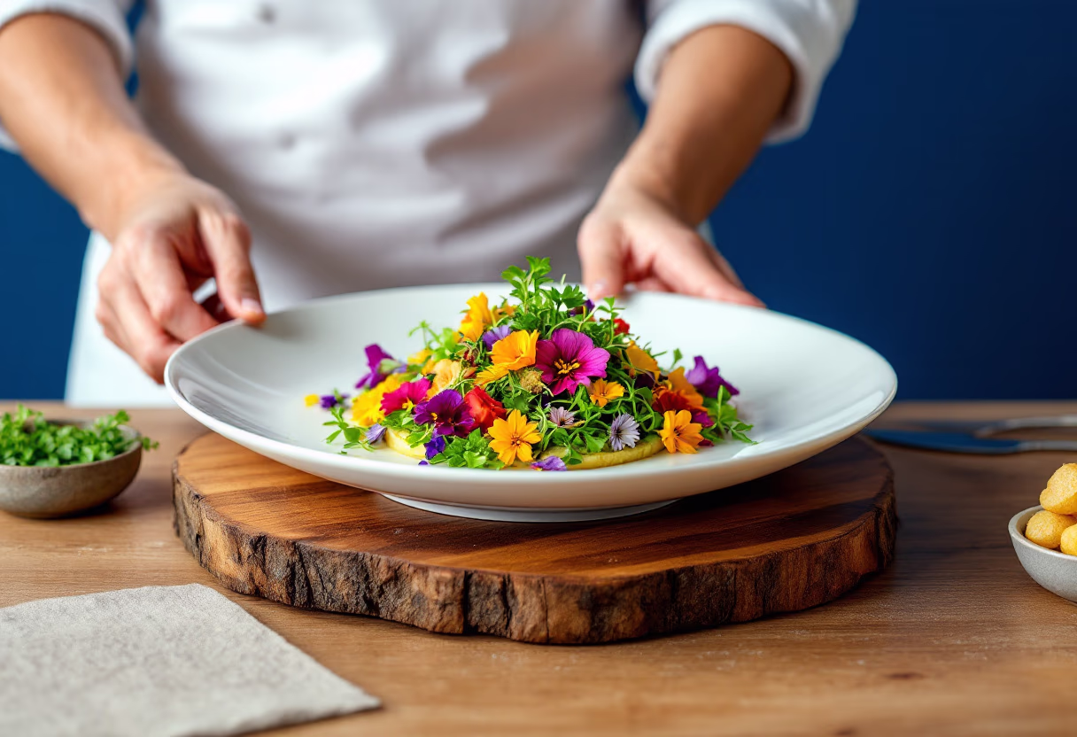 image of unique dish preparation (for a fine dining restaurant)