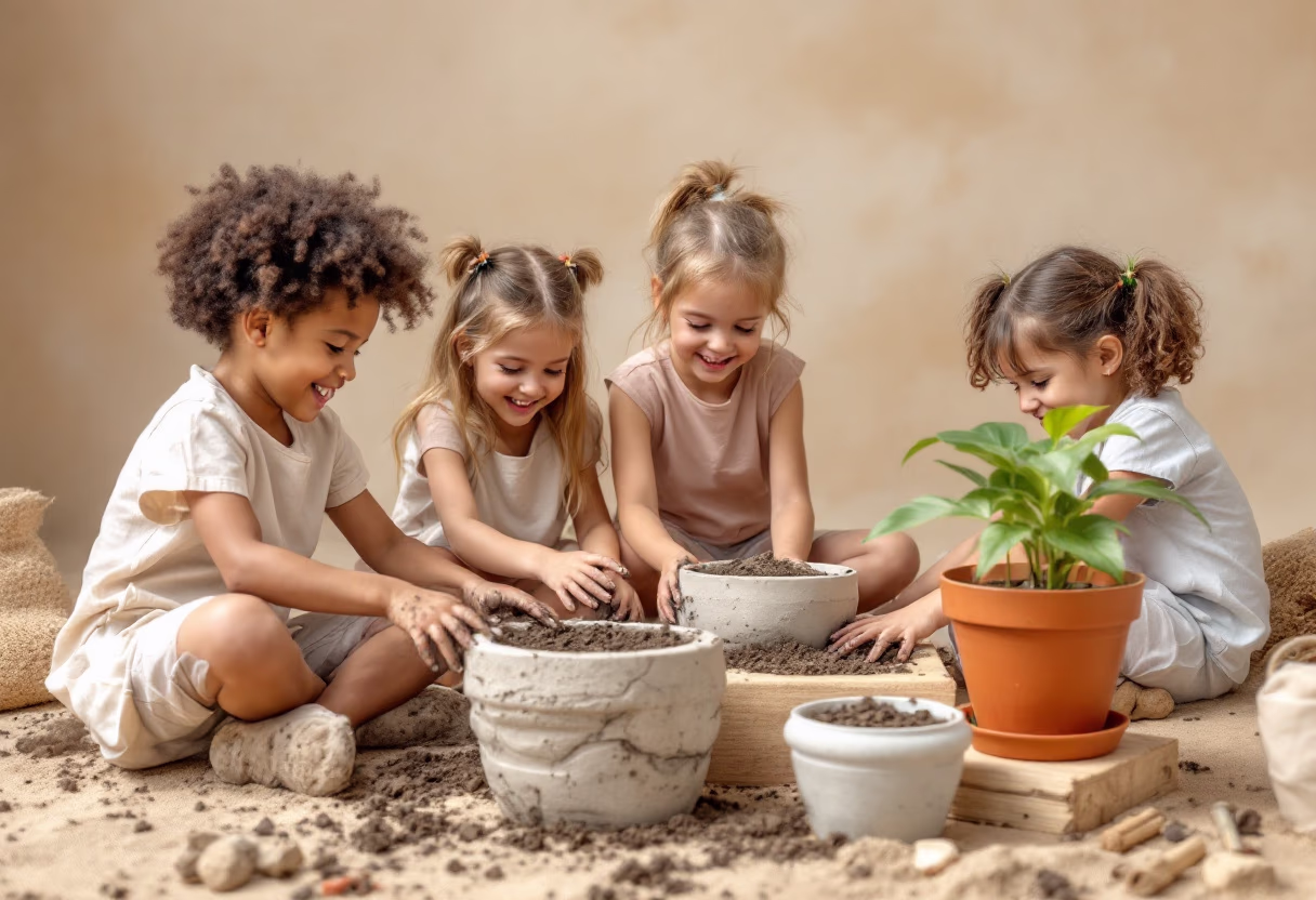 image of children engaged in activities (for a preschools & daycare)